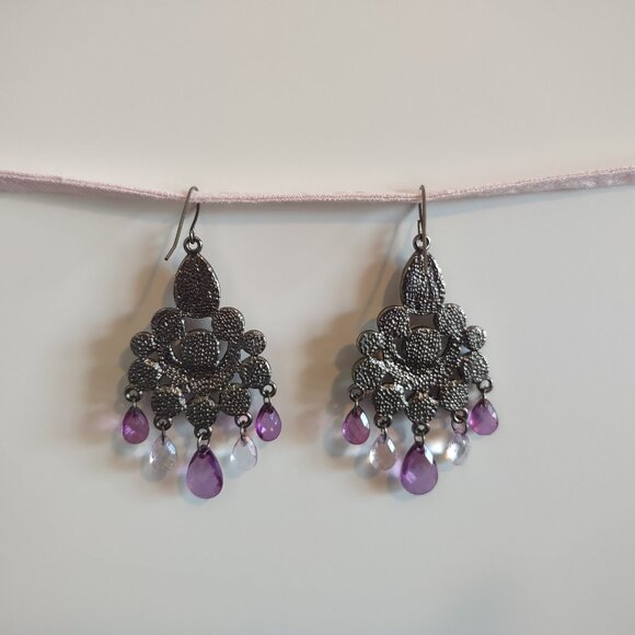 Vintage costume oriental boho earrings - Picture 3 of 4